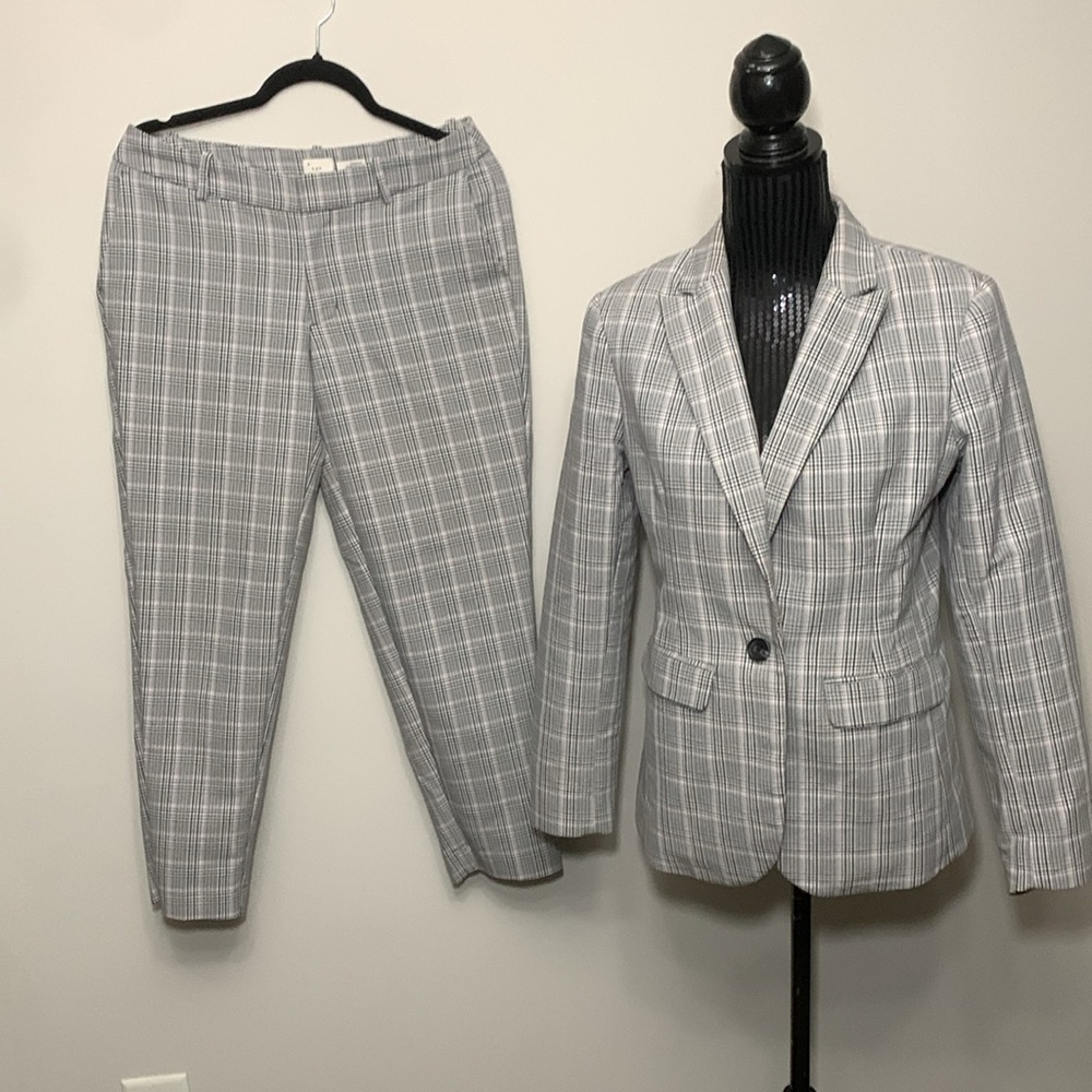 Grey Plaid Blazer & Pant by a new day